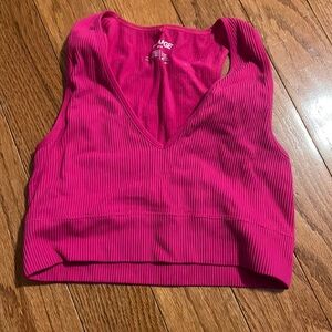 Garage V Neck Ribbed Crop Top
